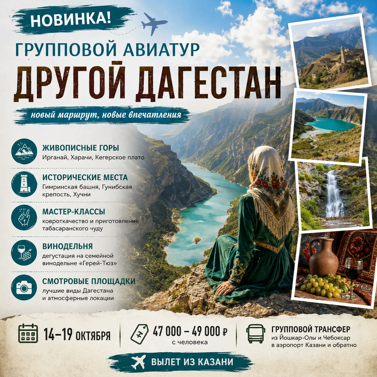 ✈️ Новинка! Групповой авиатур «Другой Дагестан»