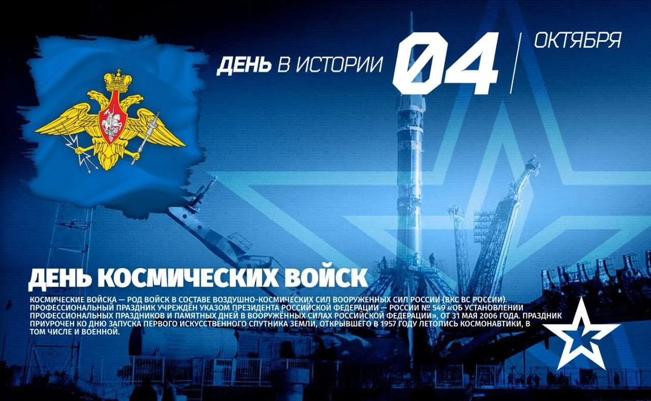 🪂 ‎Сегодня 4 октября - День Космических войск России.