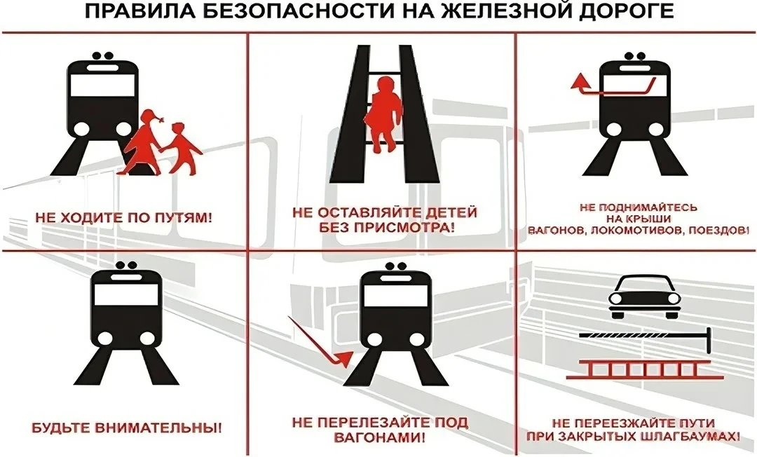 🚆 Железная дорога — объект повышенной опасности!

❗Безопасность на железнодорожных путях зависит от