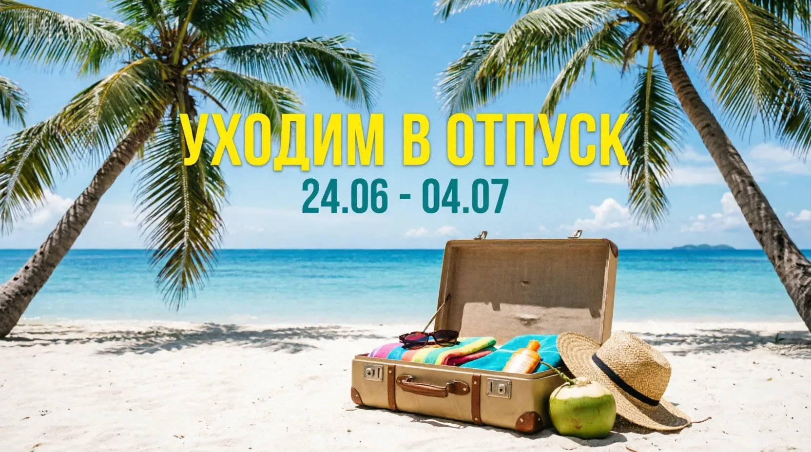 🌴 Друзья, мы уходим в отпуск!
