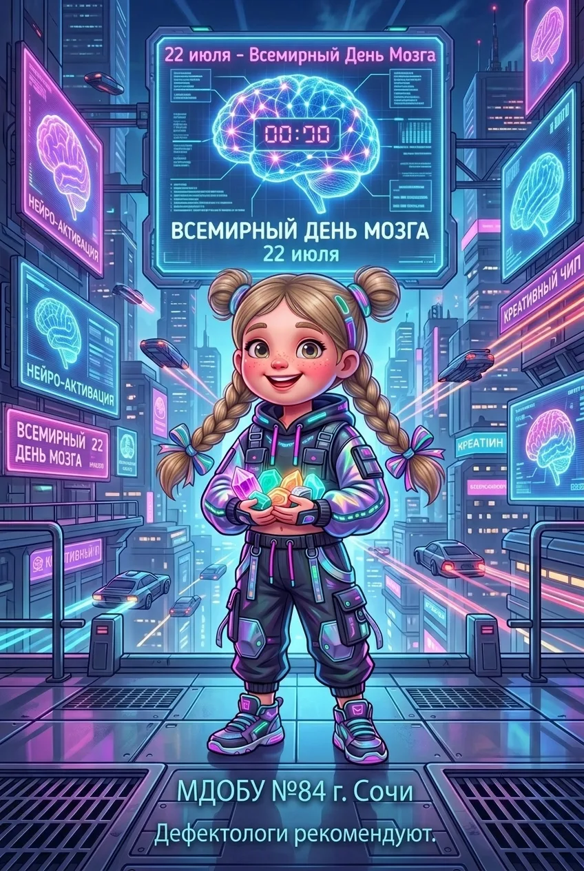 🧠 22 июля — Всемирный день мозга!
Наш мозг — это самый удивительный орган, который управляет мыслям