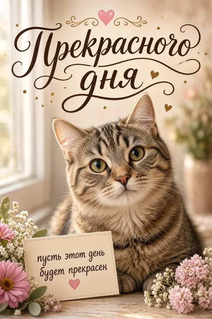 🥰 Ставьте реакции и делитесь открыткой с близкими ❤️