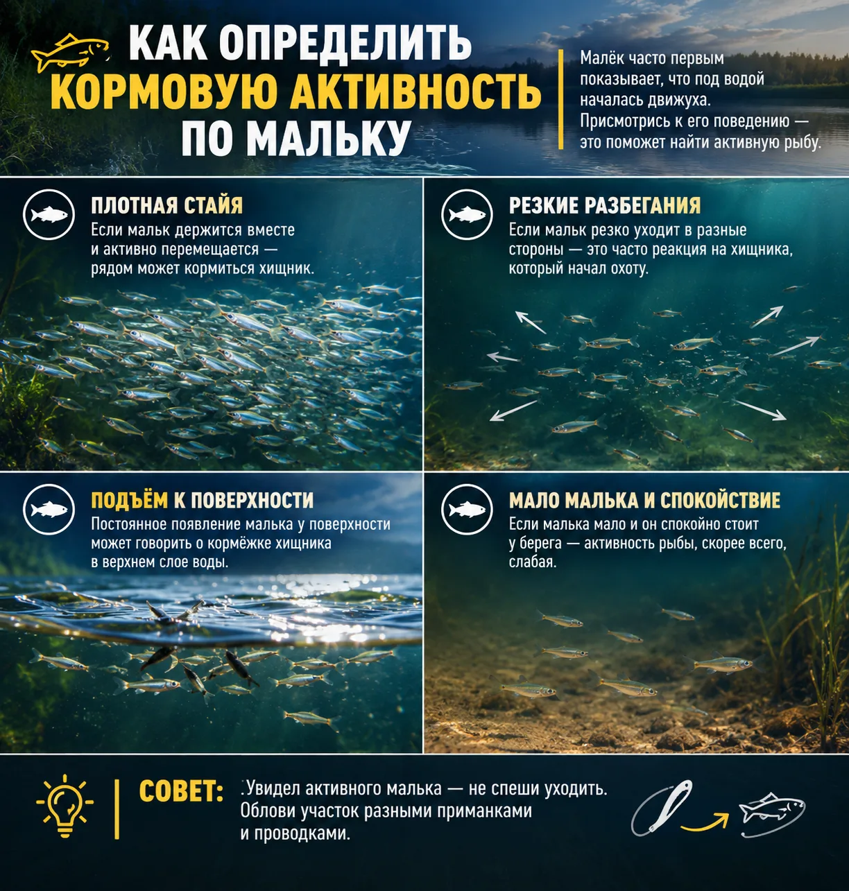 🐟 Как определить кормовую активность по мальку