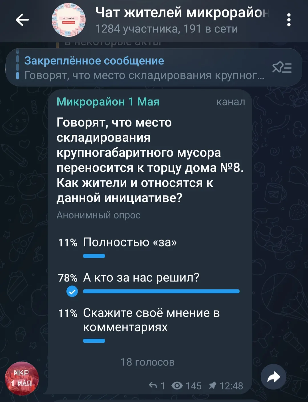 Вот такой опрос проходит в нашем ТГ-канале. У кого нет возможности высказаться там - мо...