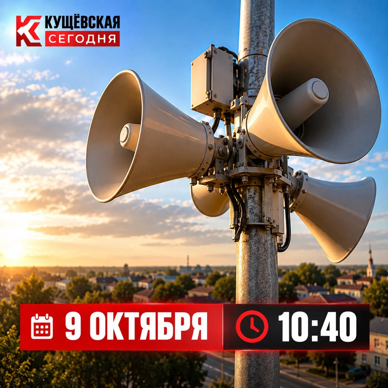 🚨 В Кущёвском районе включат сирены: это проверка