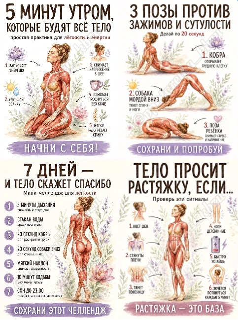 Тело с утра не должно просыпаться как деревянная доска 😅