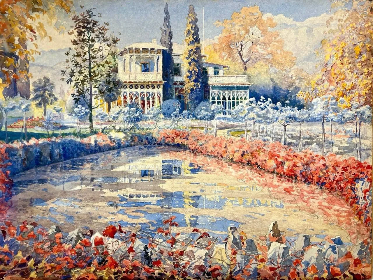Посмотрите какую красоту нашла!!! 😍😍😍

«Дача Эталита» - картина 1910-х гг. талантливого крымского