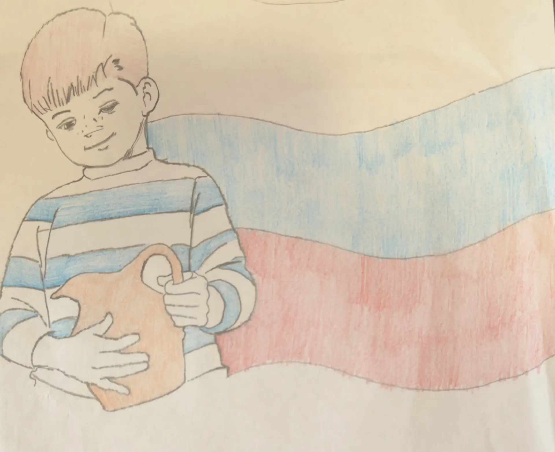 Выставка рисунков ко дню России .