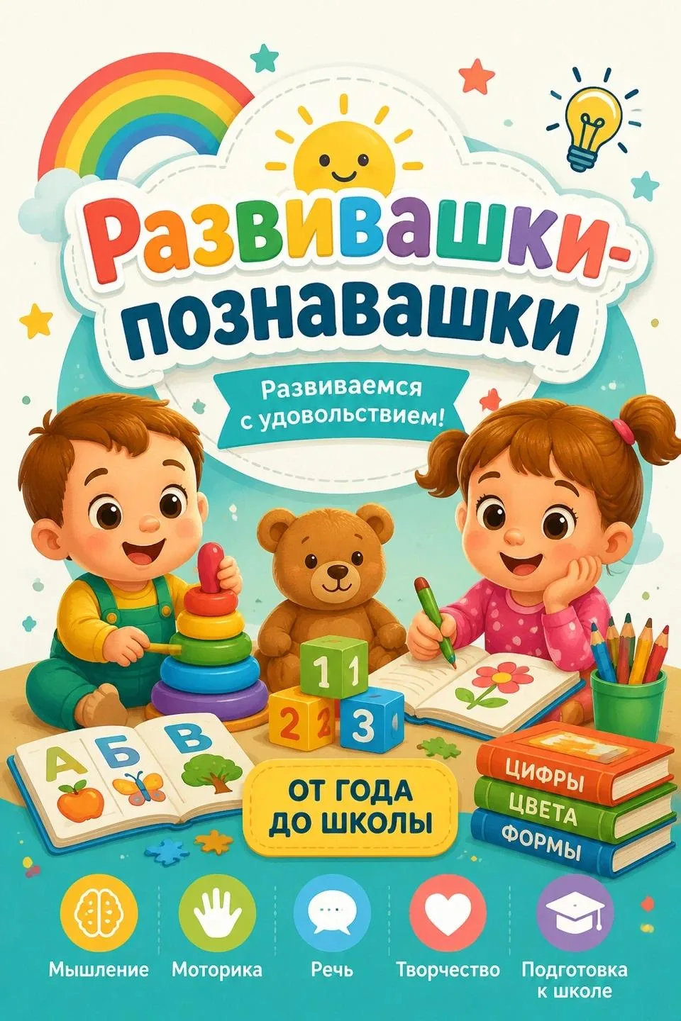 Ищете полезный и увлекательный контент для вашего ребёнка от 1 года до школьного возрас...