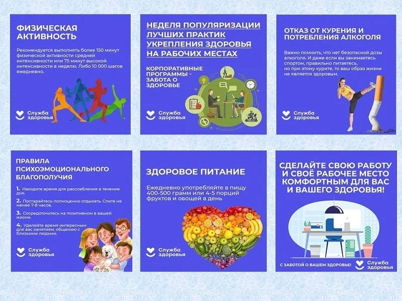 НЕДЕЛЯ ПОПУЛЯРИЗАЦИИ ЛУЧШИХ ПРАКТИК УКРЕПЛЕНИЯ ЗДОРОВЬЯ НА РАБОЧИХ МЕСТАХ (в честь Всемирного дна ох