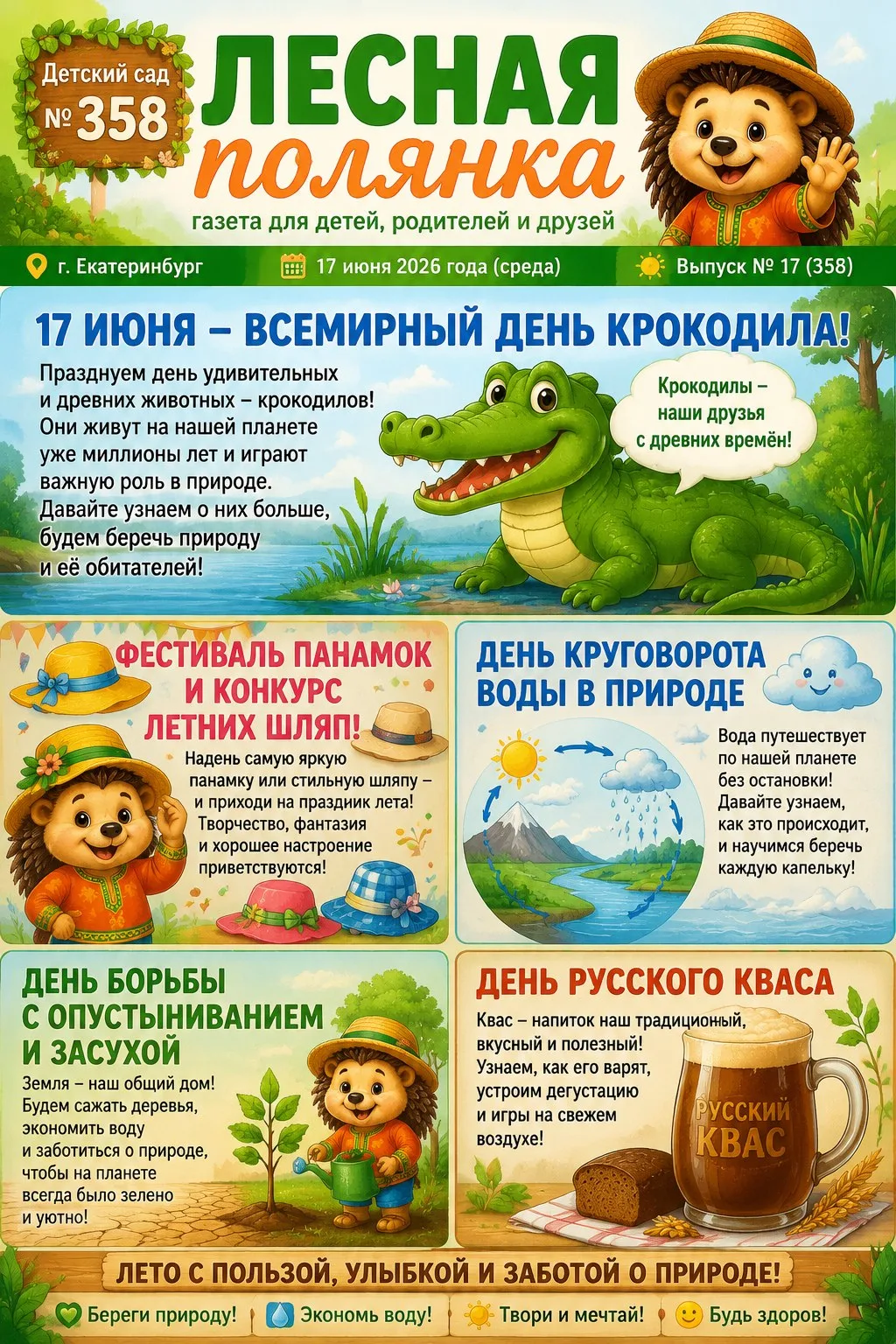 🐊☀️ 17 июня — день необычных праздников! ☀️🧢