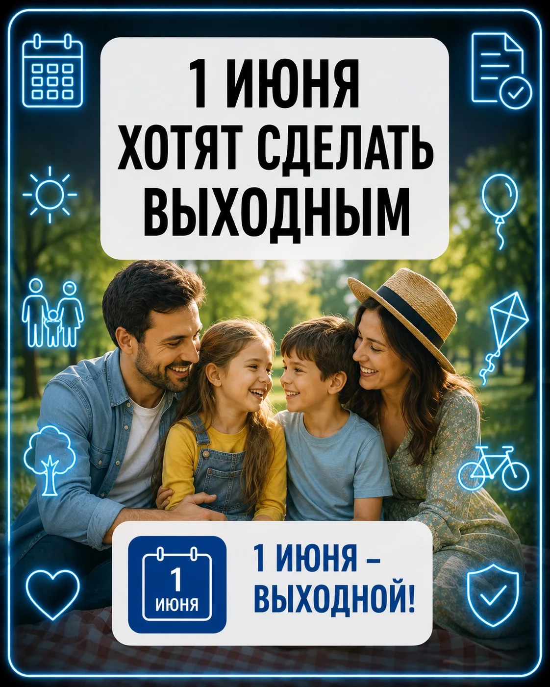 📅 1 июня хотят сделать выходным для многодетных семей

В Общественная палата РФ предложили сделать 