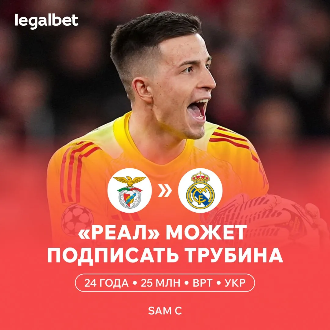 🇺🇦🇪🇸 «Реал» может подписать украинца из-за регулярных травм Куртуа! В «Бенфике» отм...