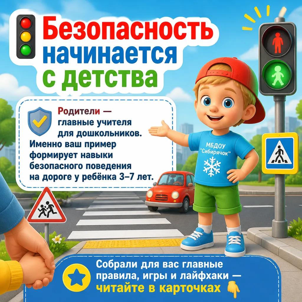 Кто главный учитель ПДД для ребёнка? Правильно, вы. Рассказываем, чему научить дошкольн...