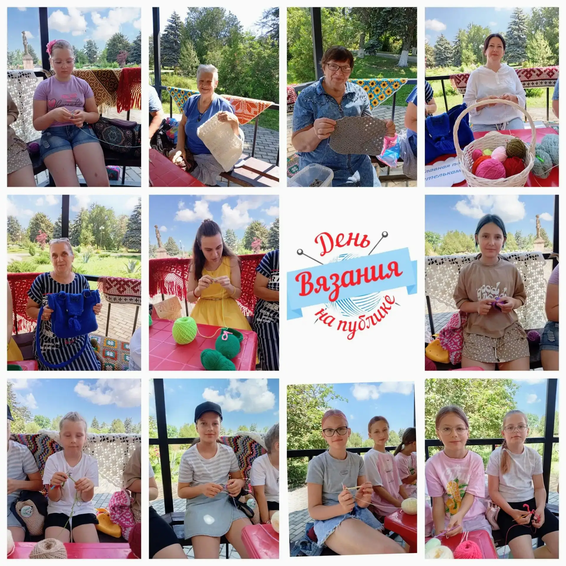 🧶 Вязать можно не только дома, но и на публике! Как рукодельницы станицы Новоминской отметили Между