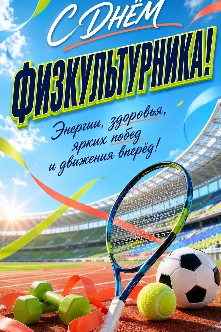 Сегодня в нашей стране отмечается День физкультурника!🎉