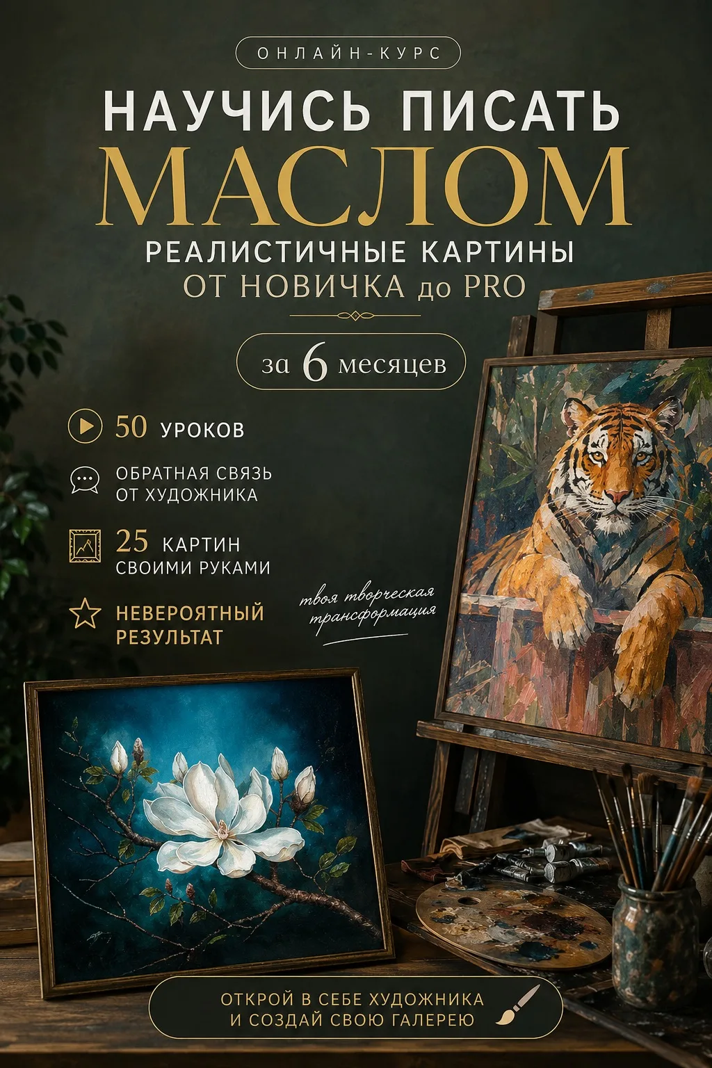 ДАВНО МЕЧТАЛИ ОСВОИТЬ МАСЛО?🎨