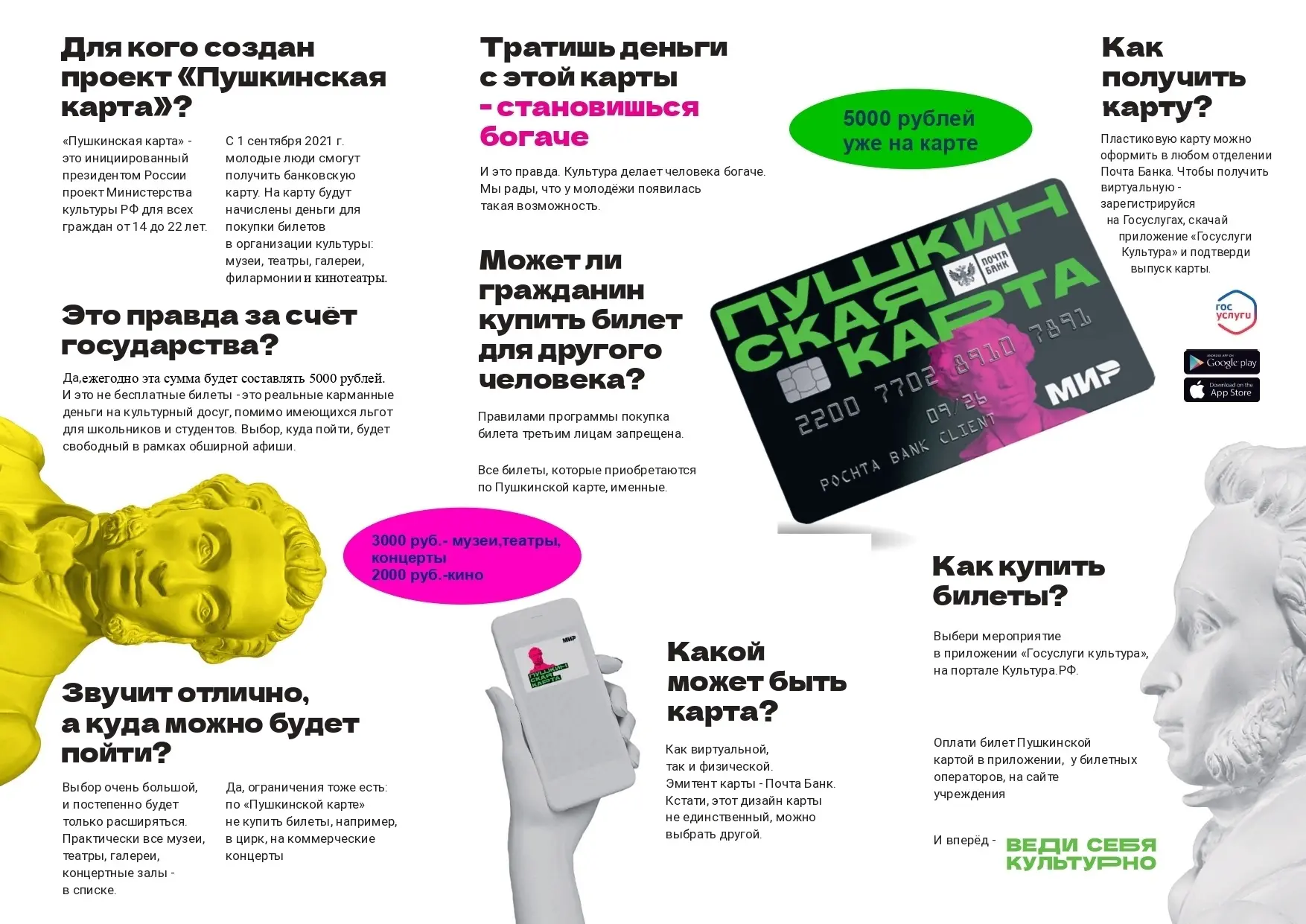 Пушкинская карта и всё о ней 
С 2025 года программа «Пушкинская карта» входит в реализацию нацпроект