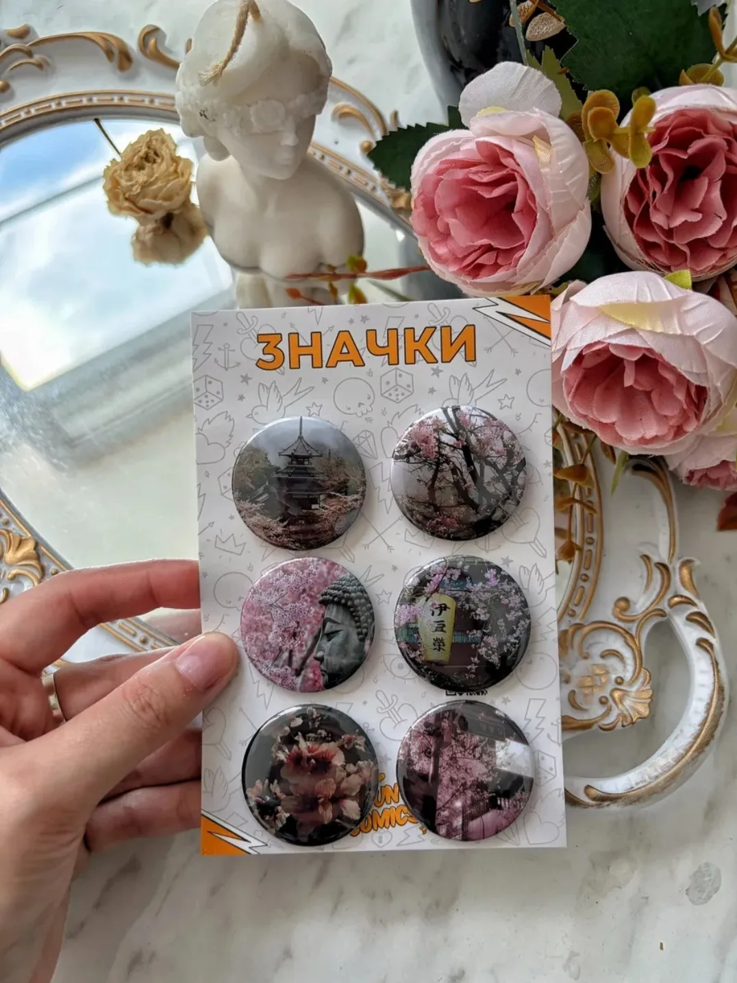 💞 Значки на рюкзак y2k Сакура Япония