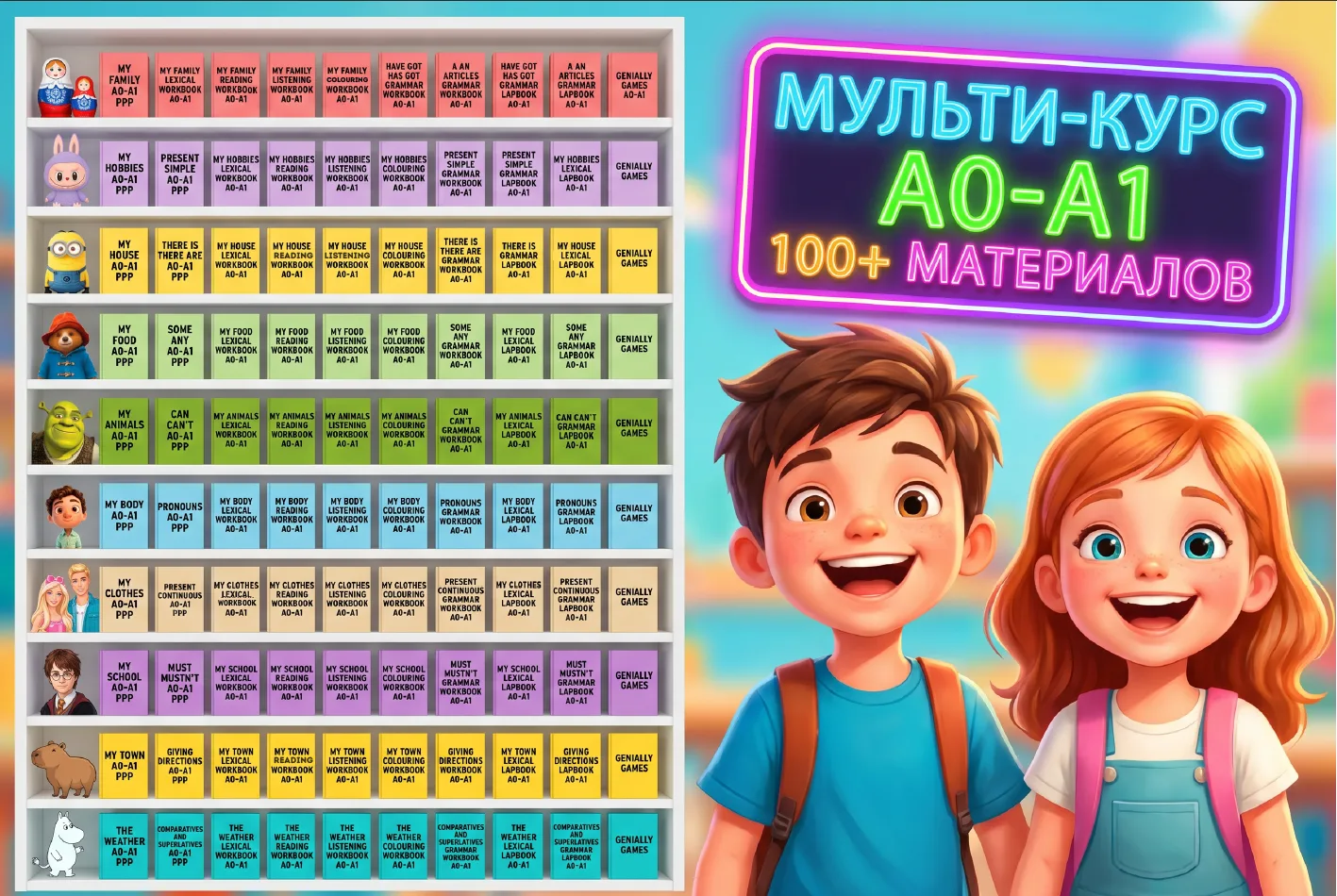 ☀️ Летний курс-интенсив МУЛЬТИ-КУРС А0-А1 (3,4,5 класс А0-А1)