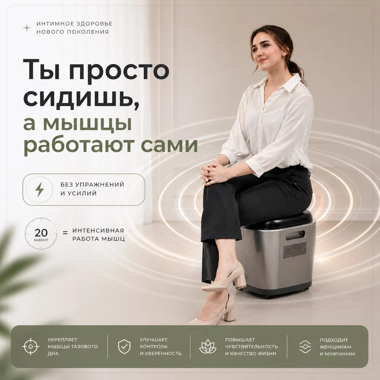 С проблемами мышц тазового дна сталкиваются и женщины🙋‍♀️