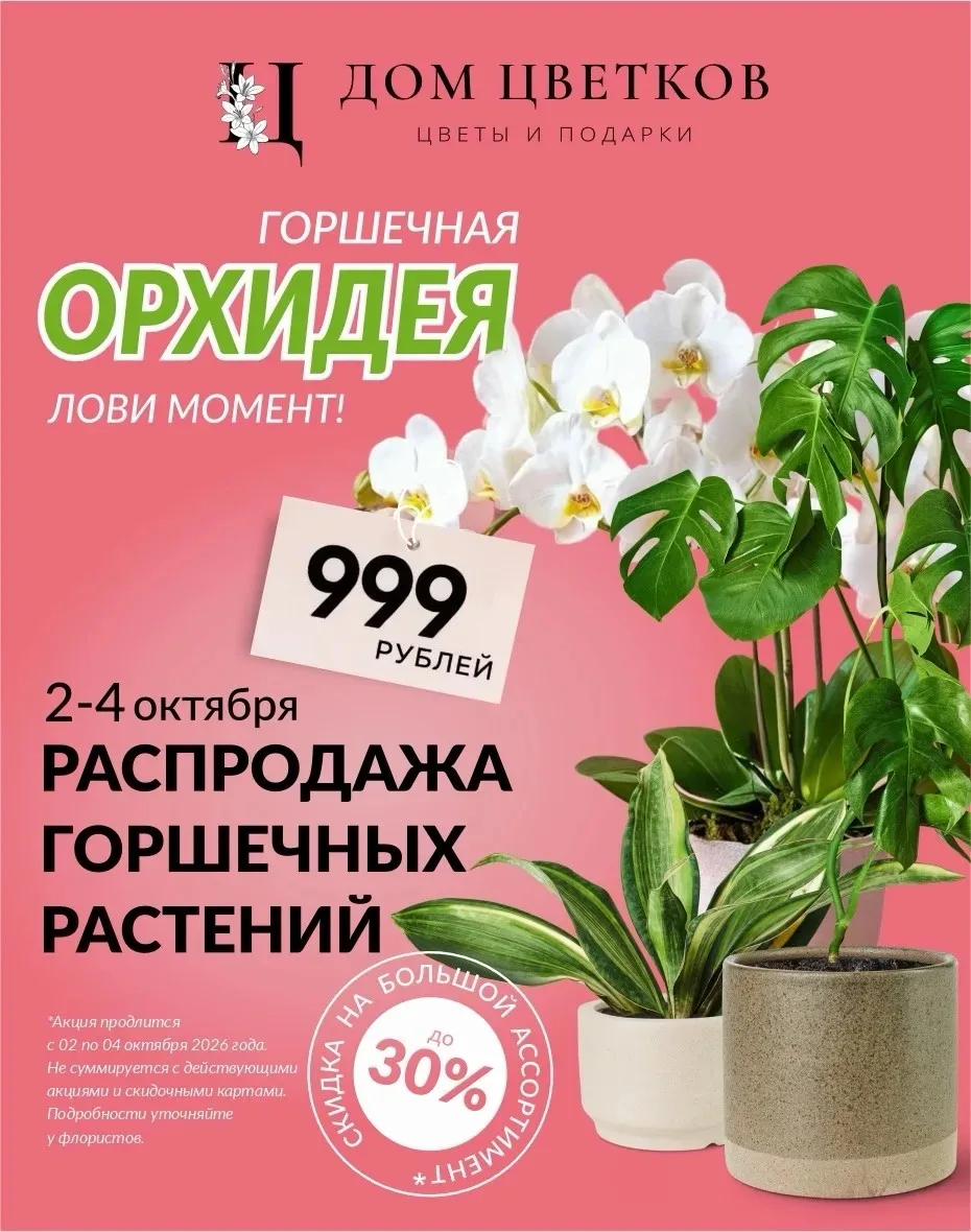 Жители Шипуново, внимание! Только 3 дня грандиозных цветочных скидок в студии «Дом Цвет...