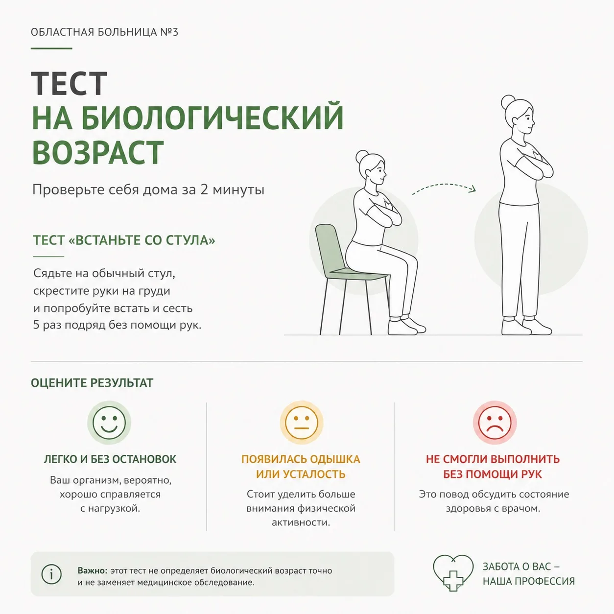 Проверьте свой биологический возраст за 2 минуты! 

Биологический возраст показывает, насколько хоро