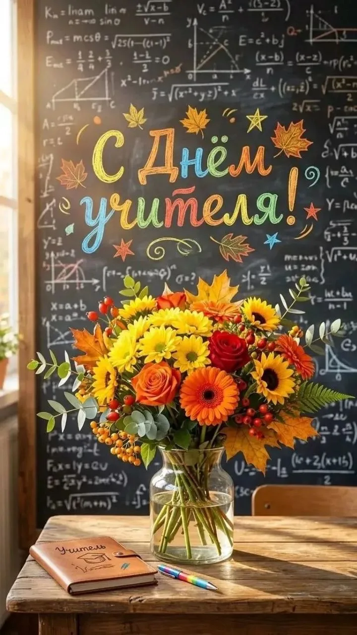 Всех наших учителей  с праздником  !
