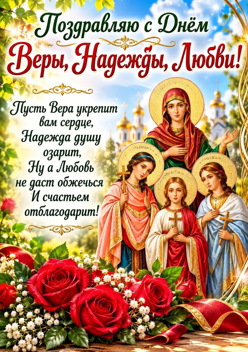 ✨ День Веры, Надежды, Любови и матери их Софии! 💐