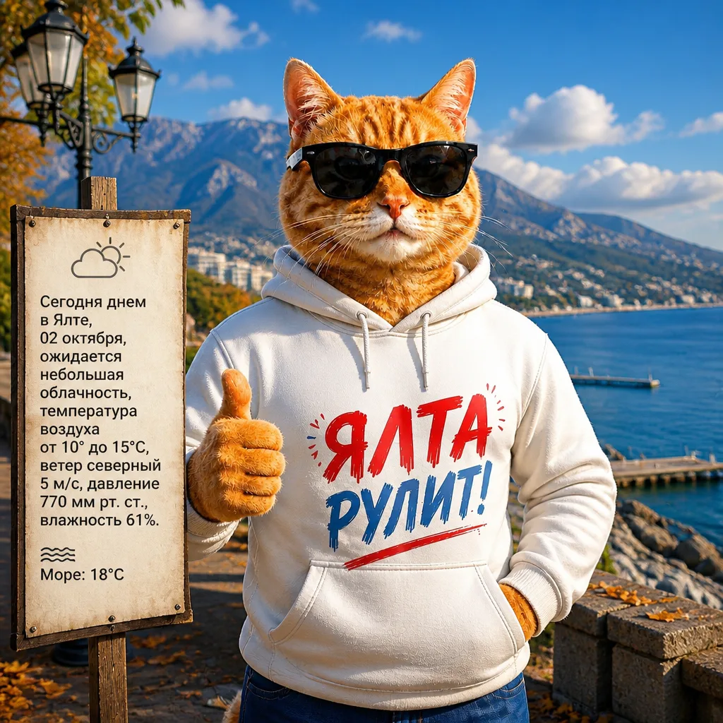 🌤 Погода в Ялте сегодня, 02 октября