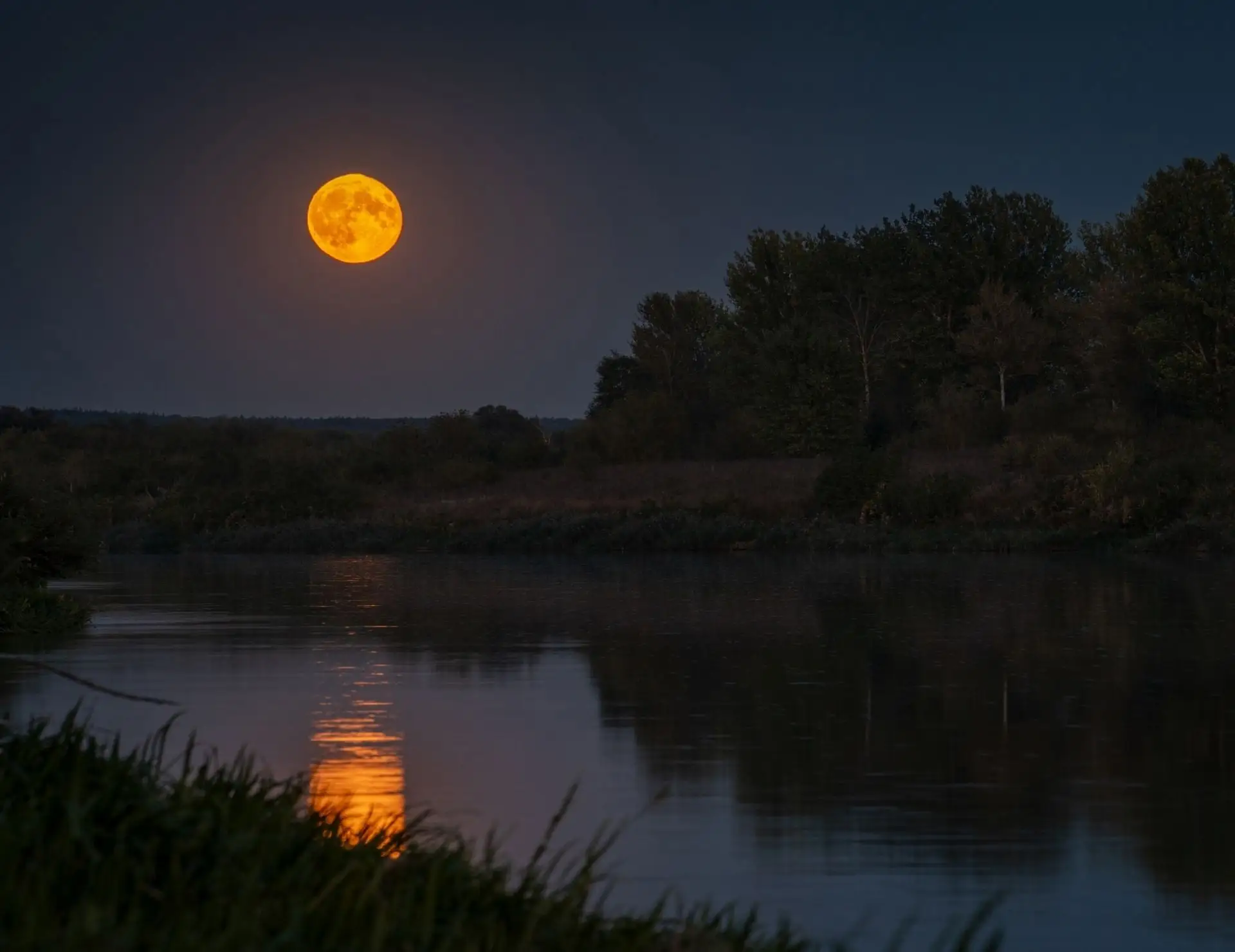 Полнолуние над Доном, Задонский р-н. 🌕🔥