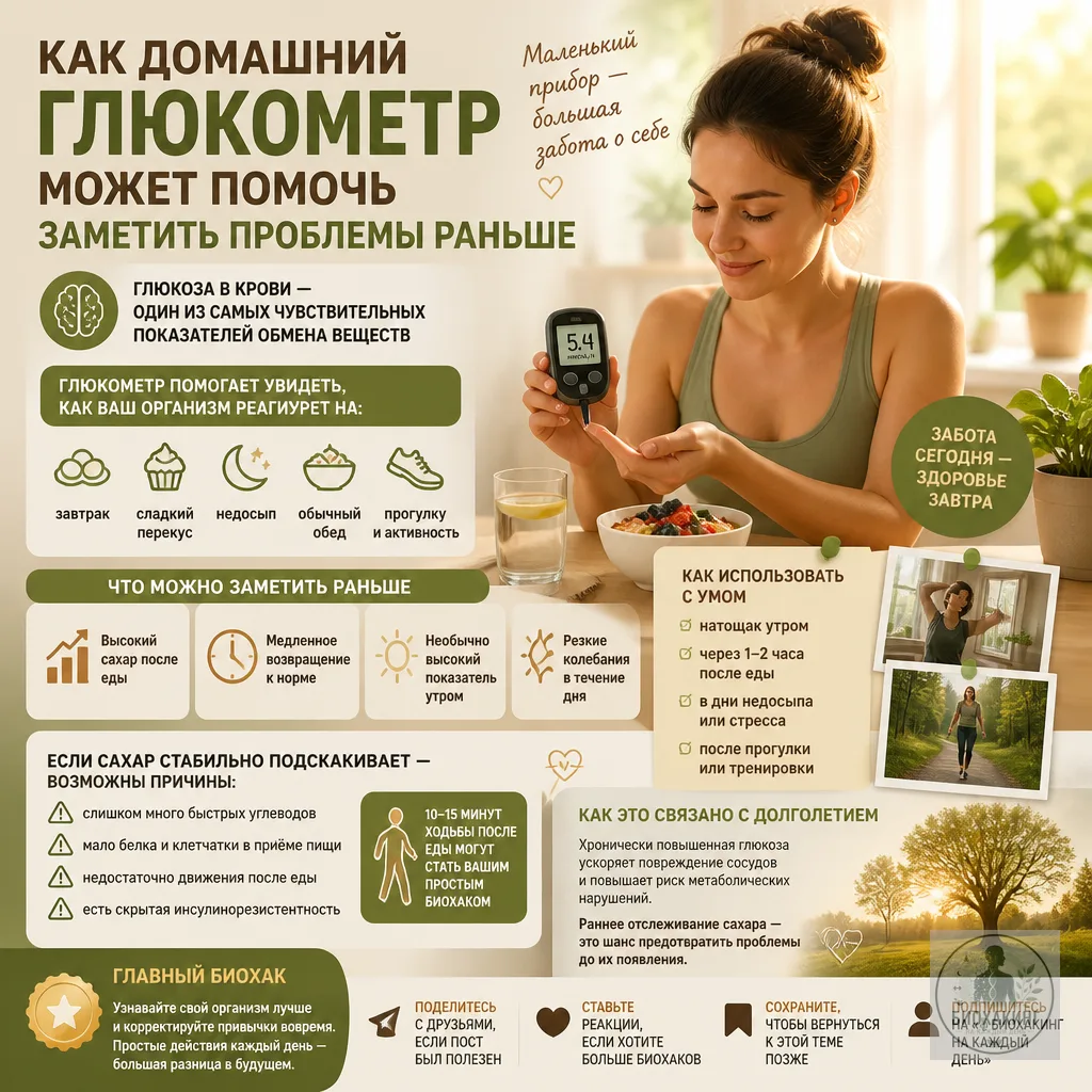 🩸 Как домашний глюкометр может помочь заметить проблемы раньше