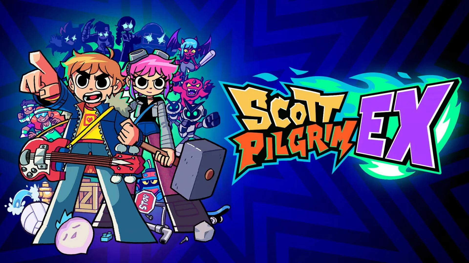 ✦ Scott Pilgrim EX — новое приключение с взаимосвязанными уровнями, скрытыми областями ...