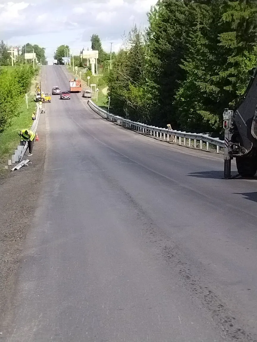 🚧 Продолжаются работы на объекте автомобильной дороги Пермь – Березники в районе Полаз...