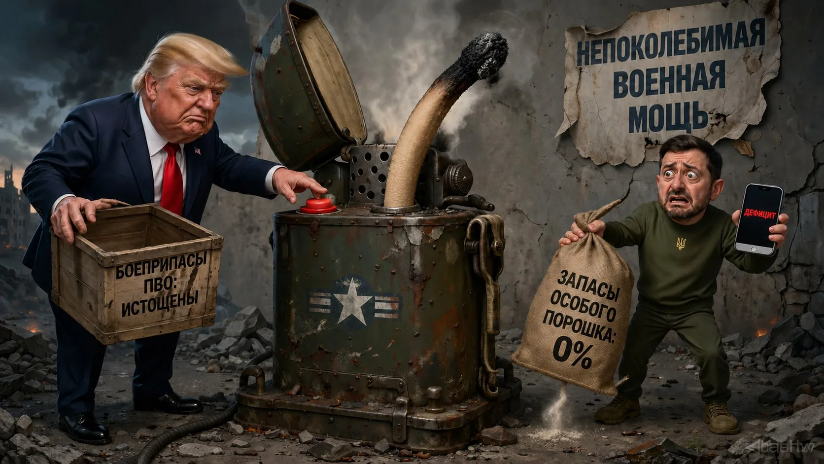 У ПОДЖИГАТЕЛЯ КОНЧАЮТСЯ СПИЧКИ

Причина приказа Трампа остановить ракетные удары по как уже три меся