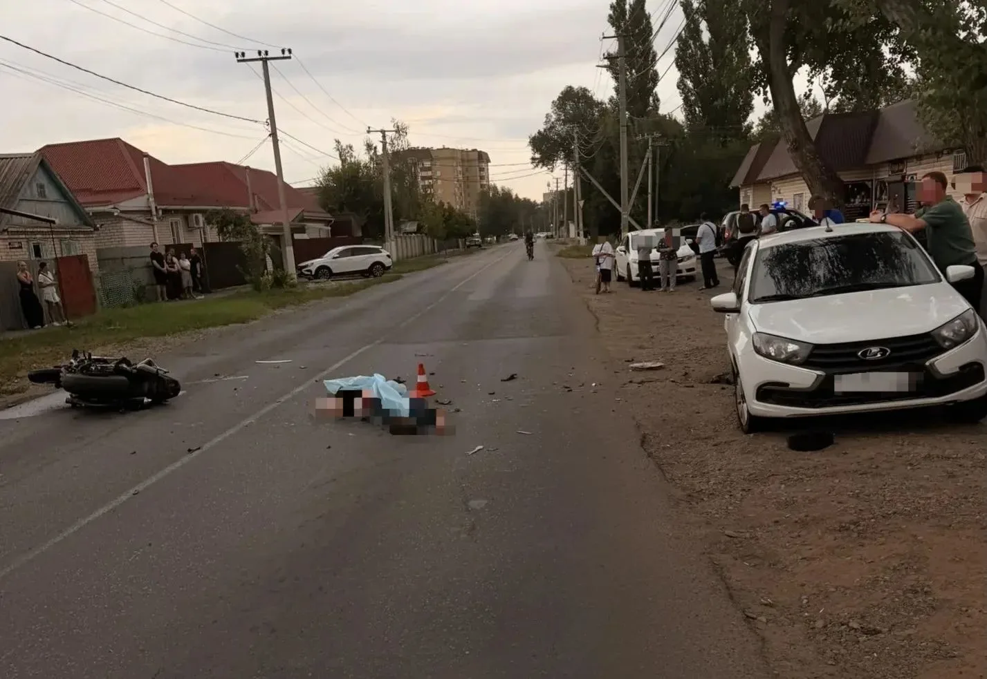 ❗️Водитель мотоцикла погиб, столкнувшись с легковушкой в Невинномысске.