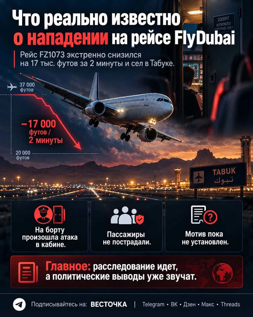 Что реально известно о нападении на рейсе FlyDubai