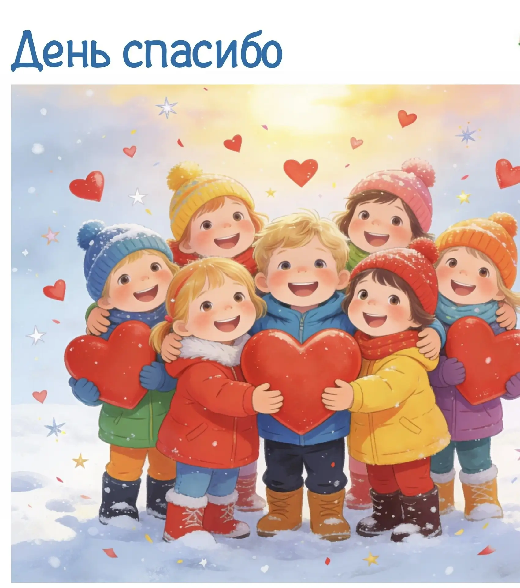 День спасибо  🧒 Дорогие родители! Сегодня мы отмечаем особенный день — День спасибо! Наши малыши учи
