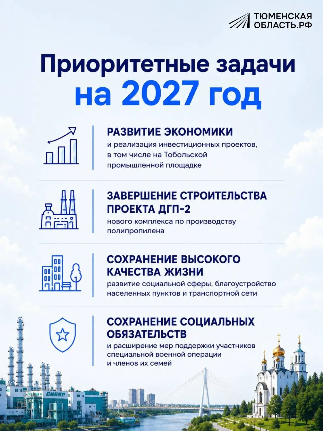 🗓 Александр Моор обозначил приоритеты развития Тюменской области на 2027 год