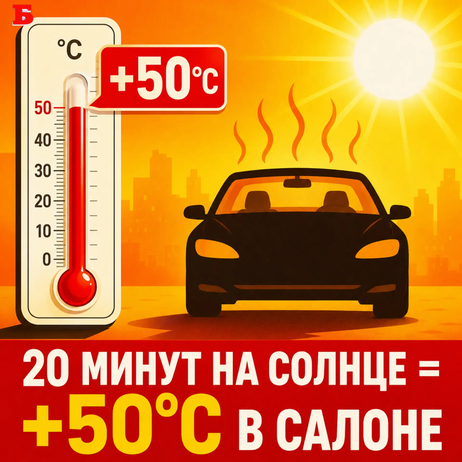 ☀️ Лето вступает в свои права. А вместе с ним — жара, от которой не спрятаться даже в машине.

Знает
