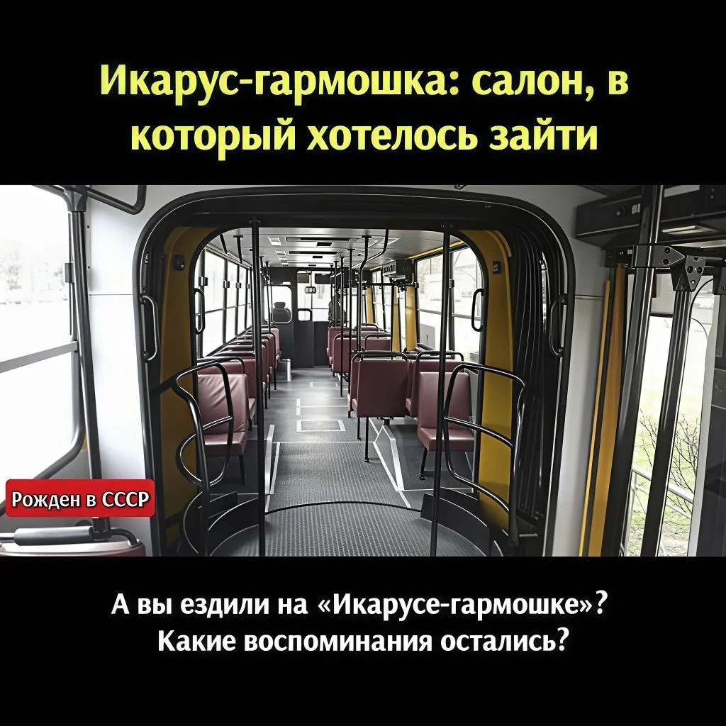 Икарус-гармошка в СССР: салон, который помнят миллионы

В СССР было много автобусов. 
Но был один, к