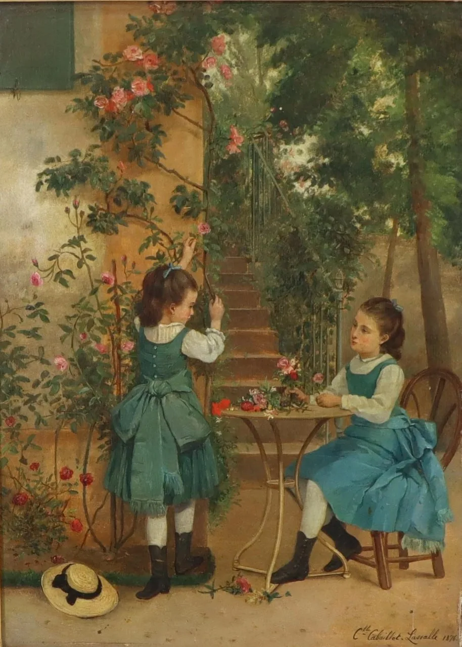 "Девочки срывают розы", 1876