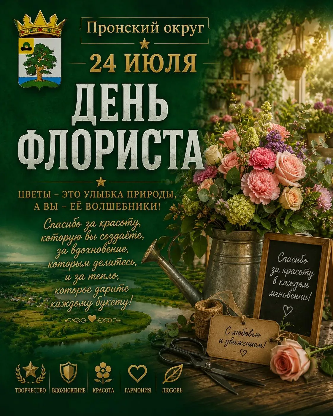 💐 День флориста — 24 июля! 💐

Сегодня мы чествуем мастеров, которые умеют превращать обычные цветы