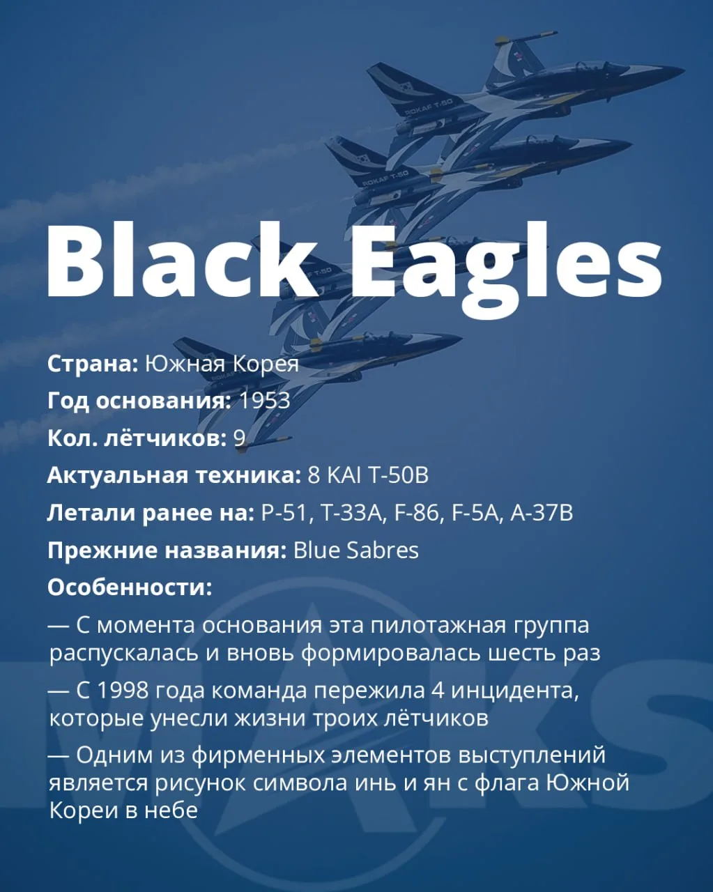 Профиль пилотажника: Black Eagles