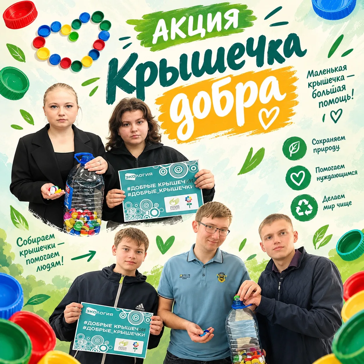 ♻️ Акция «Крышечка добра» стартовала в нашем техникуме!