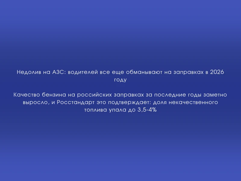 ↗️ Недолив на АЗС: водителей все еще обманывают на заправках в 2026 году