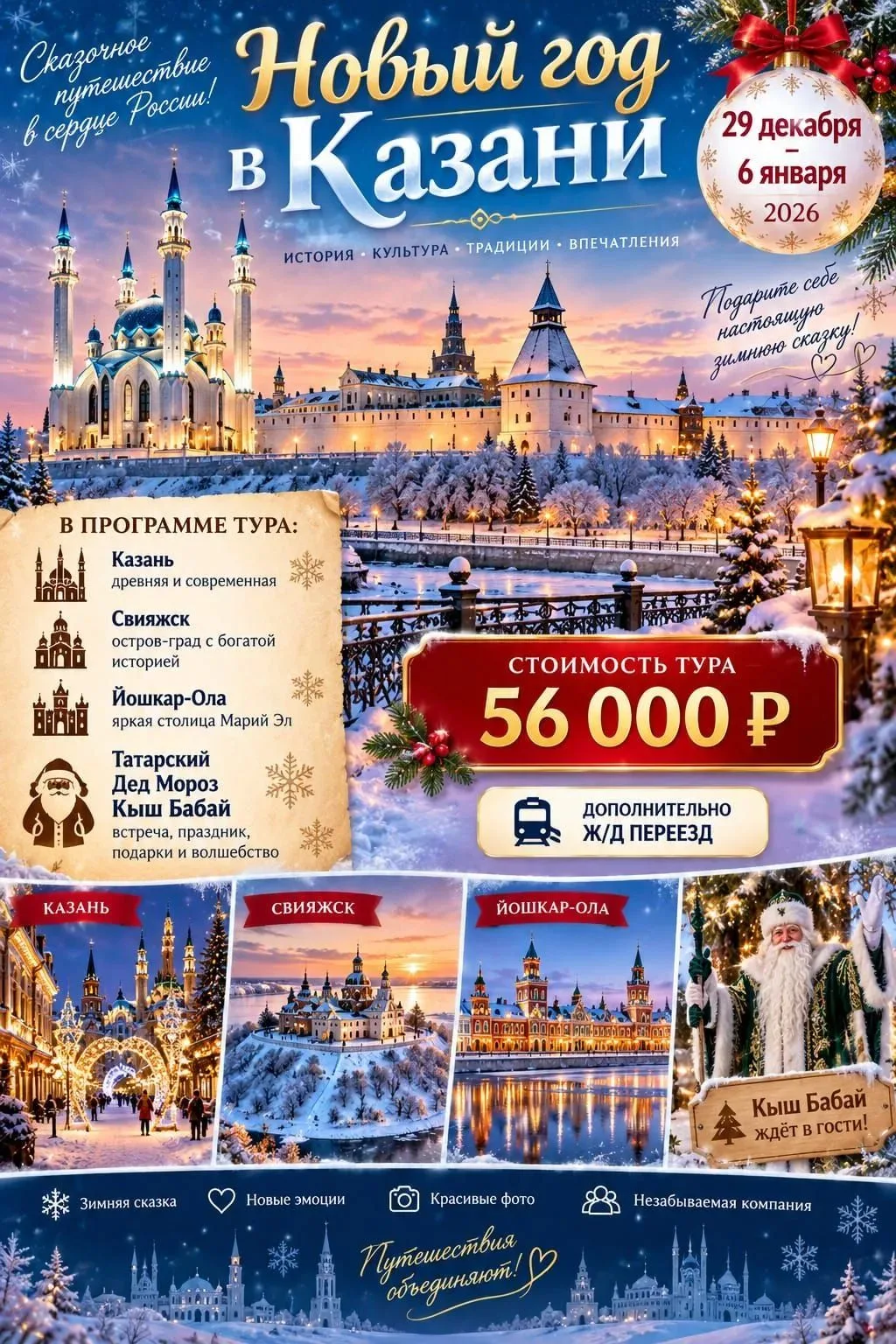 Казань - Новый год 2027 жд тур