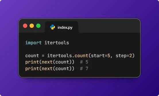 Использование itertools для создания итераторов