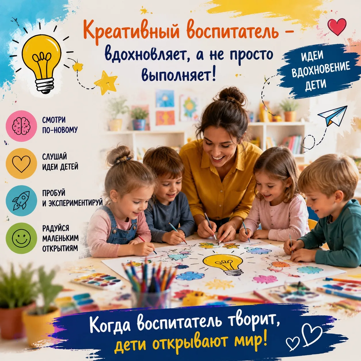 ✨ Как воспитателю включить креативное мышление и снова почувствовать радость от своей р...