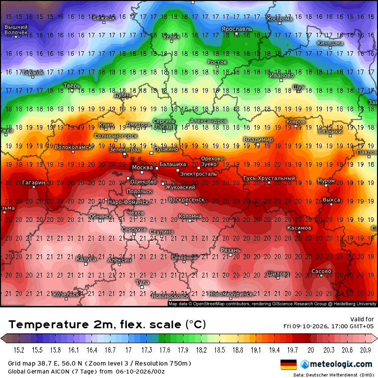 🔥 До +21 °C в Подмосковье